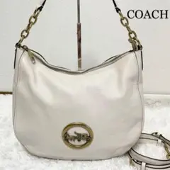 コーチ ホーボー ショルダーバッグ 2way 馬車金具 31400