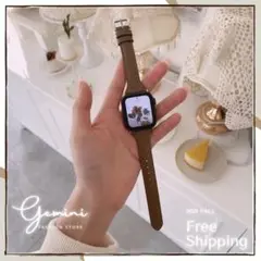 Apple Watch グレージュ レザーバンド 38/40mm 本革 G23