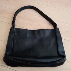 美品 piccino ピッチーノ オールレザー ショルダーバッグ 黒 本革
