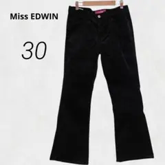 c1312【EDWIN】コーデュロイ カジュアルパンツ 黒 M L ストレッチ