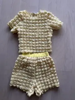 子供服 女の子 セットアップ 黄色 110から120