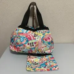 レスポートサック Hawaii ハイビスカス 花 Surf サーフ マルチカラー