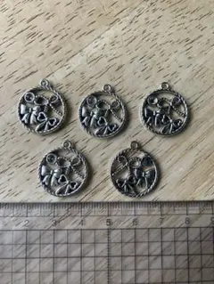リボン型チャーム5個