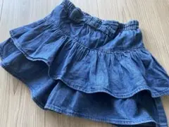 any fam デニムフリルキュロットパンツ　100センチ