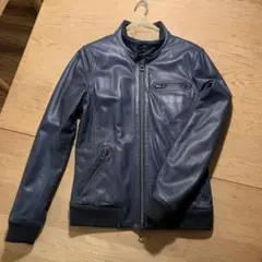 ライダースジャケット ネイビー