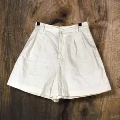 2648　汚有　UNIQLO　綿麻混　ショートパンツ　レディース　【S】
