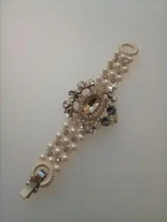 ナルシス ビジュー ブレスレット パーティー パール ビーズ装飾 美品