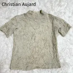 ＊クリスチャンオジャール＊【M】ジャガードカットソー 日本製　上品　揺れ感