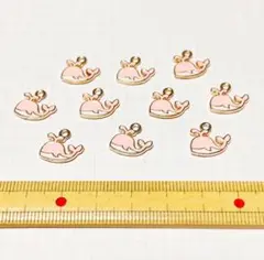 くじら　エナメルチャーム　10個