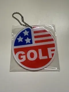 【新品未使用】アメリカ国旗デザイン ゴルフネームプレート