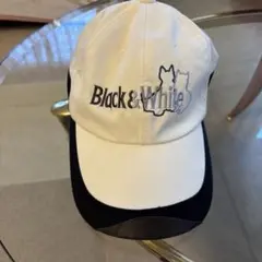 ブラック＆ホワイト キャップ　ホワイト