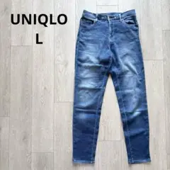 ユニクロ UNIQLO ダークブルー スキニーデニム ジーンズ L