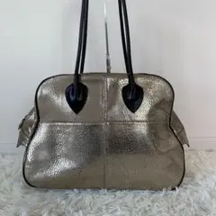 ✨️美品✨️HIROKOHAYASHI トートバッグ レザー ロゴ ゴールド