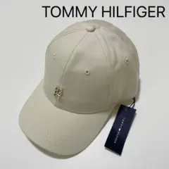 トミーヒルフィガー キャップ 帽子 ロゴ シンプル レディース アイボリー