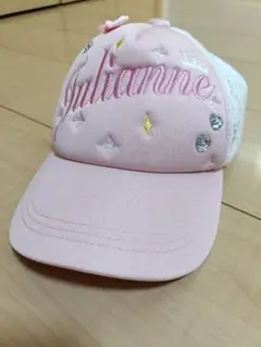 キャップ ピンク　女のコ　キッズ 52センチ