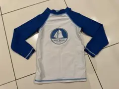 PETIT BATEAU 長袖ラッシュガード 白/青