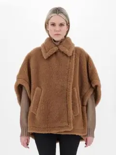 22FW MAX MARA マックスマーラ テディベア ケープ キャメル