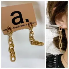 2380-1ゴールド☺︎6連チェーンのピアス☺︎