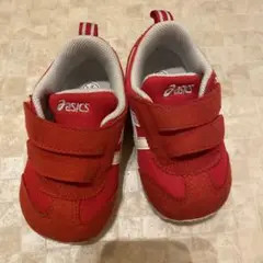 ASICS ベロクロシューズ レッド 13センチ