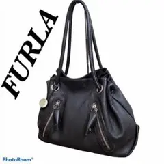 FURLA carmen オールレザー トートバッグ ハンドバッグ 八の字