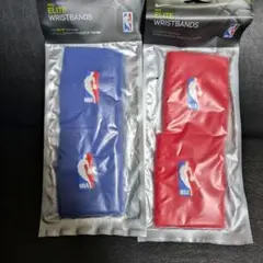 【新品未使用】Nike NBA リストバンド　ブルー 　レッド セット