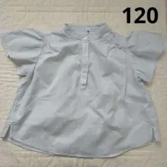 UNIQLO/ユニクロ/女の子半袖ブラウス/ストライプ/爽やか/ナチュラル120