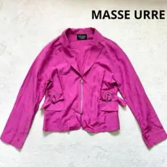 【MASSE URRE】M 長袖ジップアップジャケット　ピンク　テーラード