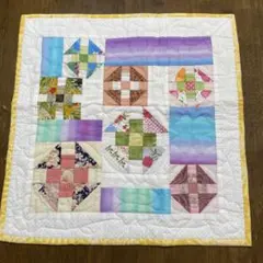 カラフルパッチワークキルト 約50×50センチ