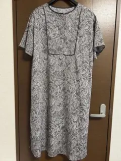 LEPSIMレプシィム マタニティワンピース グレー ペイズリー柄