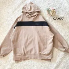 キャンプセブン ベージュ オーバーサイズパーカー M 長袖　CAMP7
