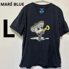 【メキシコ製】MARÉ BLUE メキシカン スカル Tシャツ ブラック L