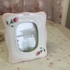 マニーローズ STフレームS 陶器写真立て ガラス入り 新品未使用品箱入り