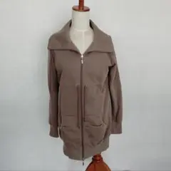 MICHEL KLEIN ブラウン ジップアップジャケット 38