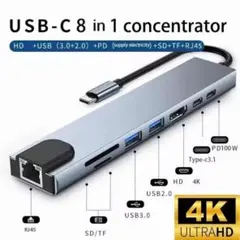 【新品・匿名配送】USB-C 有線LAN HDMIハブ 変換アダプタードック