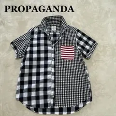 PROPAGANDA プロパガンダ 半袖シャツ チェック ブラック 日本製