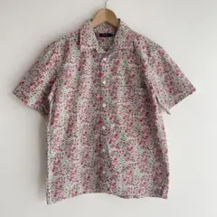 シップス 小花柄シャツ 半袖 開襟 レトロポップ M 綿素材 夏映え メンズ