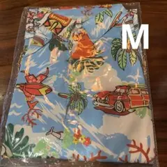新品未使用 Mサイズ ハワイアンサマーサンタシャツ 半袖アロハシャツ 水色