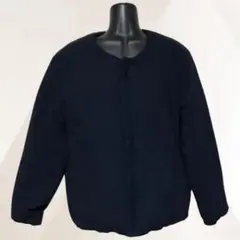 792. 無印良品　ノーカラージャケット Mサイズ　黒　レディース　アウター