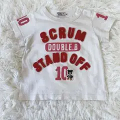 ダブルビー　半袖Tシャツ ホワイト　ミキハウス