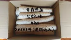 青森県産 洗いカット長芋 4kg、真空パック 送料無料