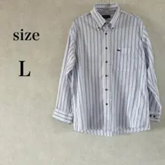 DECOY デコイ　ストライプ Lサイズ 長袖シャツ