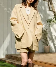 mideal design tweed over jacket brown