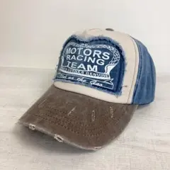★セール★MOTORS RACINGキャップ／ブラウン＆ブルー☆新品☆メンズ②