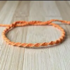 ミサンガ アンクレット ブレスレット　オレンジ　メンカラ応援フルーツジッパー