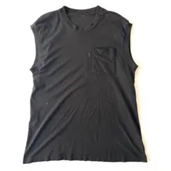 80s 90sビンテージ 極上 サンフェード ノースリーブ　Tシャツ　ブラック