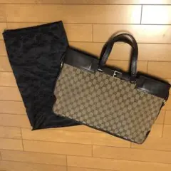 GUCCI グッチ キャンパス レザー トートバッグ