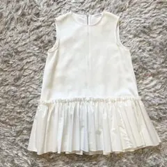 M-premier BLACK フリル付きノースリーブシャツ