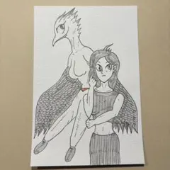 オリジナル　イラスト　鳥人間