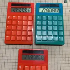 デザイン電卓3台 12桁