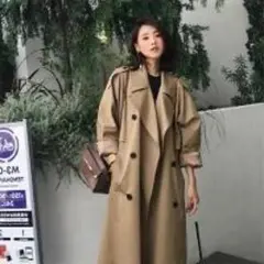 トレンチコート レディース 春 秋 冬 スプリングコート ロングコート 羽織り
